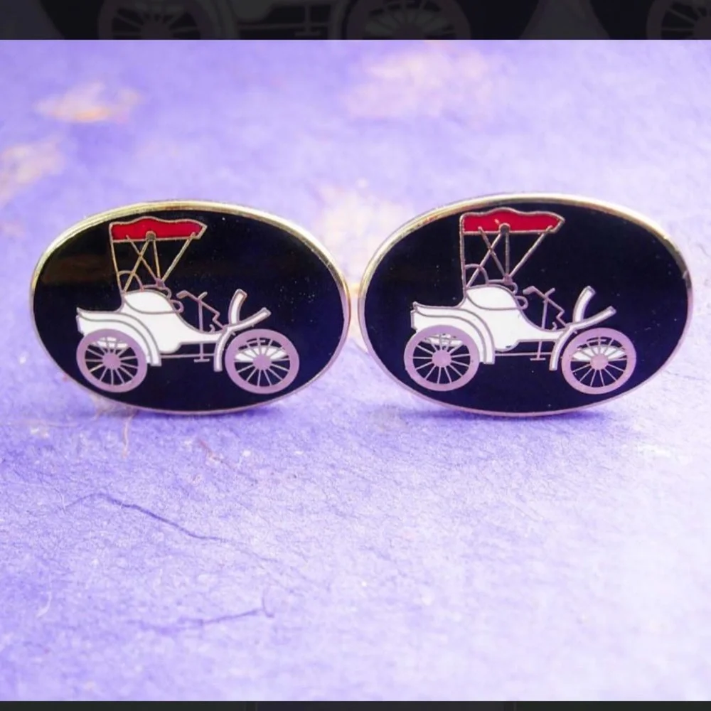 Vintage Antique Design Model T Cufflinks Vintage Car Victorian Automobile Men's